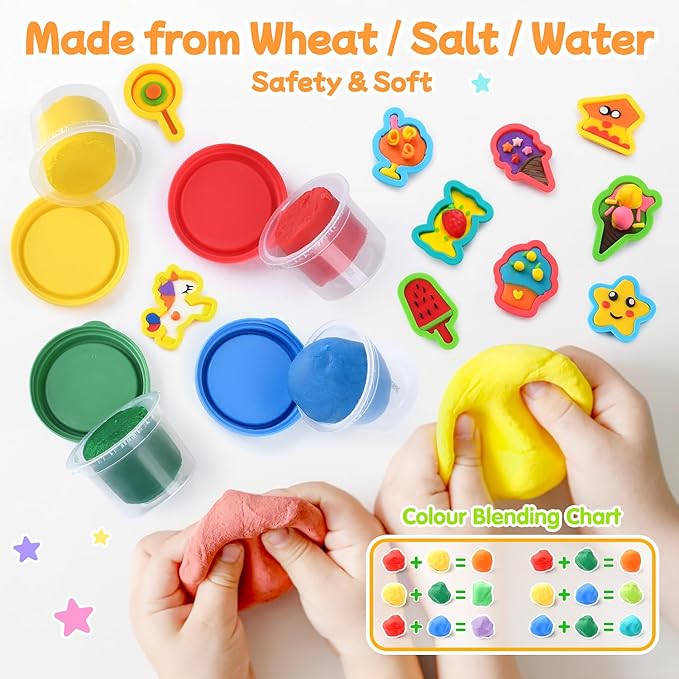 PLAY Color Dough Set for Kids for Grandkids Clay Set for Kids (Unicorn) Safe & Non-Toxic Color Dough Set for Boys Girls