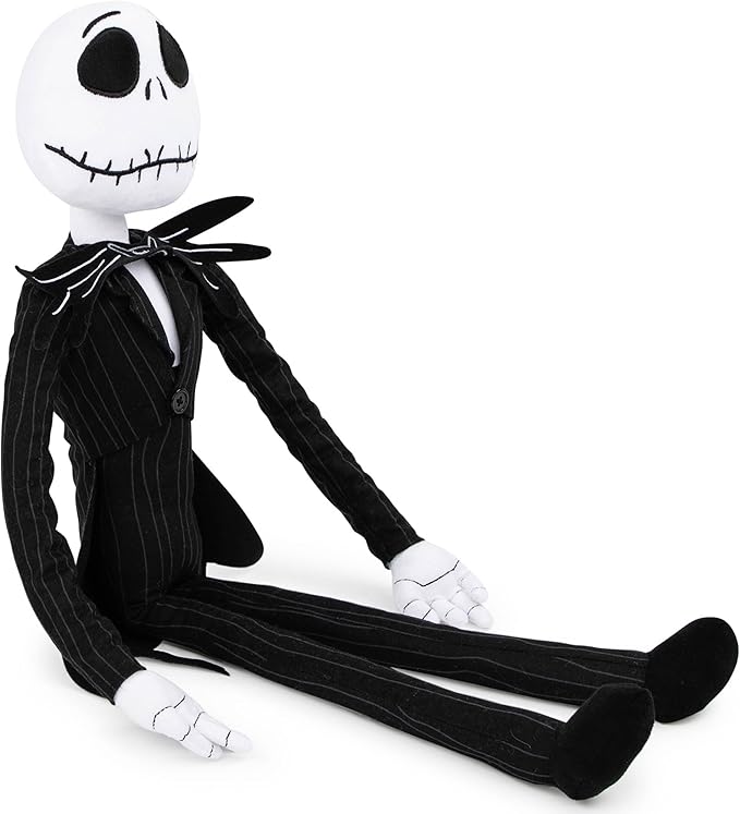 Jay Franco Disney Nightmare Before Christmas Plush Stuffed Jack Skellington Pillow Buddy - Kids Super Soft Polyester Microfiber - 27 inch (Official Disney Product)