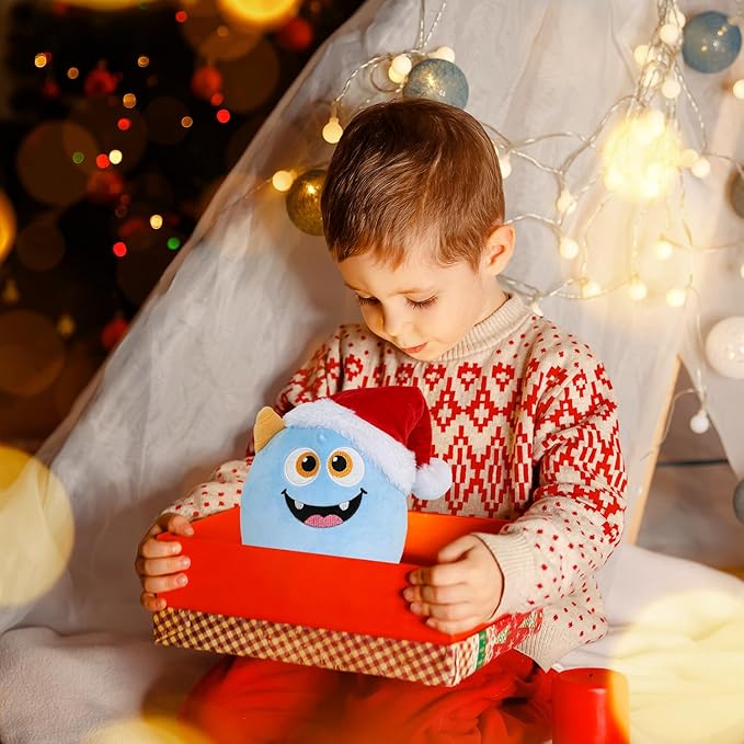 Christmas Stuffed Animal, Christmas Monster Plush, Cute Plushies for Kids Christmas Decorations and Gifts (Monster)