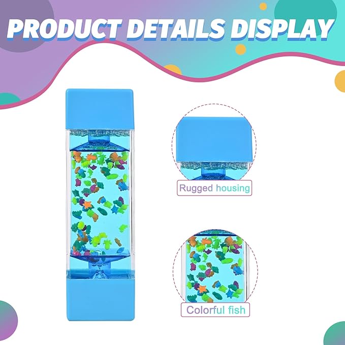 FKYTION Liquid Motion Bubbler 2-Pack, Colorful Sensory Toys, Classroom Learning & Time Management Supplies Home or School Desktop Toys (Style 5-2 Pieces)