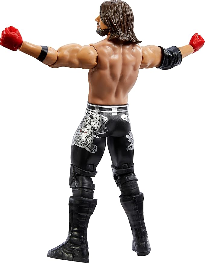 Mattel WWE Main Event Action Figure, Series #147 AJ Styles 6-inch Collectible with 10 Articulation Points & Life-Like Look