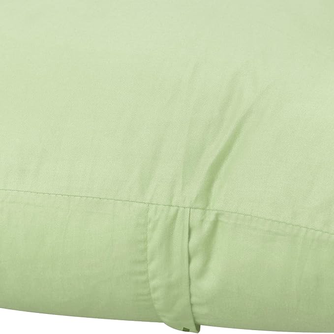 Thmyo 4-Pack 100% Cotton Comfortable Solid Decorative Throw Pillow Case Square Cushion Cover Pillowcase Sublimation Blank Pillow Covers(18x18 inch/ 45x45cm, Light Pea Green)