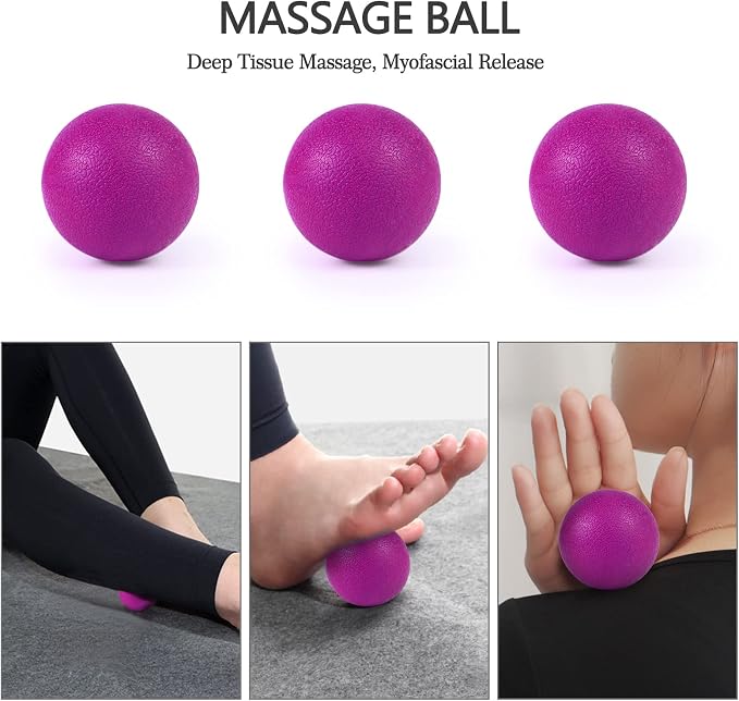 JOYENERGY 5 in 1 Foam Roller Set, Trigger Point Foam Roller Patented, Massage Stick, Massage Ball, Resistance Band for Deep Muscle Massage Pilates Yoga, Fitness Exercise for Whole Body