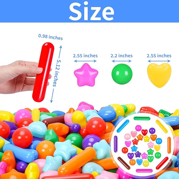 STARBOLO Ball Pit Balls for Toddlers - Colorful 500 Ball Pit Balls Crush Proof Plastic Toy Balls for Toddlers Ball Pits, Ball Pit Play Tent, Baby Pool Water Toys(Random Colors)