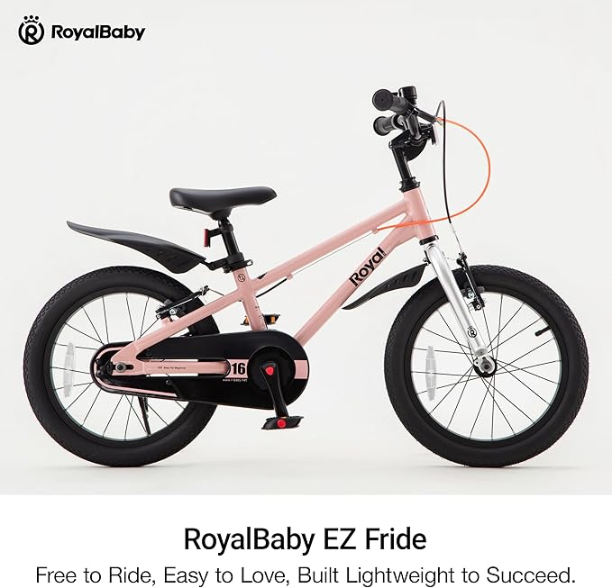 RoyalBaby EZ Fride Kids Bike 16 18 20 Inch, Lightweight Aluminum 2-in-1 Balance to Pedal Bike with One-Key Switch for Boys Girls Ages 4+