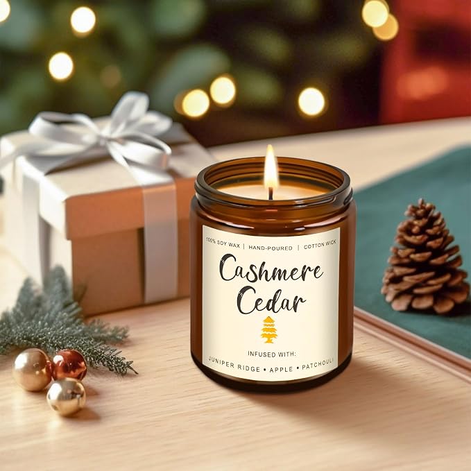Candles for Home Scented, 6 x 7.1 oz Soy Wax & 150 Hours Long Lasting Fall Candles, Gifts for Women Birthday Thanksgiving Day Merry Christmas