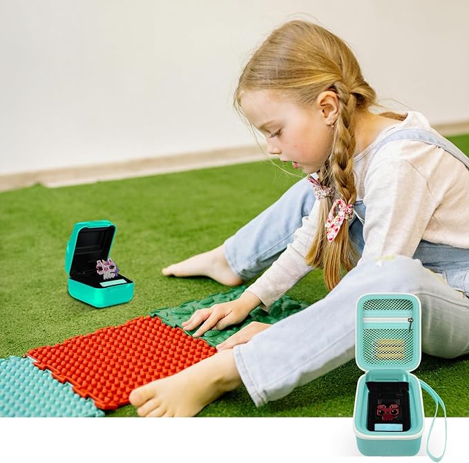 Case for Bitzee Interactive Toy Digital Pet and Case, Hard Carrying Holder for Virtual Electronic Pets React to Touch, Protective Container for AA Batteries and Other Accessories (Box Only)-Green