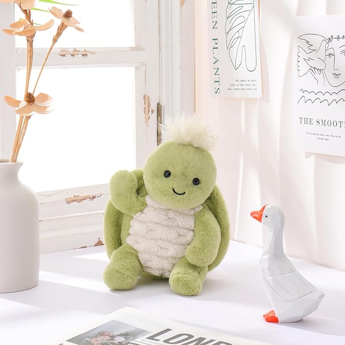 Apricot Lamb Clever Turtle Manman Stuffed Animals for Kids, Soft Cute Plush Toys for Baby Girl and Boy, 6.5 Inches