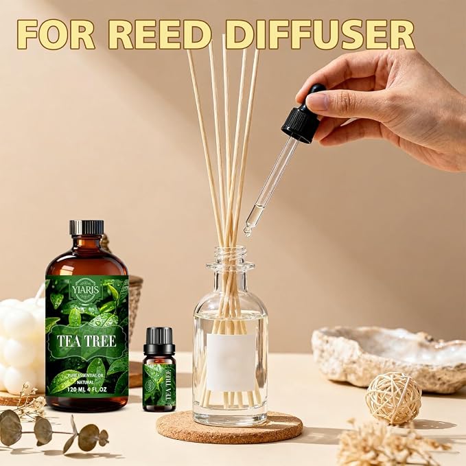 Vanilla Essential Oil-YIARIS Vanilla Essential Oil with Glass Dropper-4.33 Fl Oz,Pure and Natural Fragrance Oil for Diffuser,Skincare,Home Fragrance,Cleaning,Massage,Yoga,DIY Candle