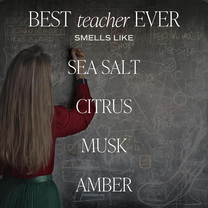 Sweet Water Decor Best Teacher Ever Candle, Back to School Teacher Gifts, 9 oz Clear Jar with 40 Hour Burn Time, Made in USA, Teacher Appreciation Gifts, End of School Year
