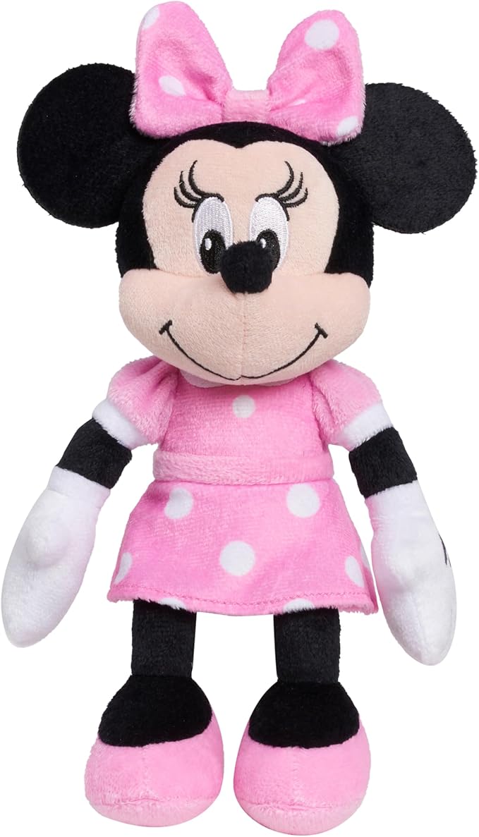 Disney Junior Mickey Mouse Bean Plush Minnie Mouse Stuffed Animal, Kids Toys for Ages 2 Up by Just Play