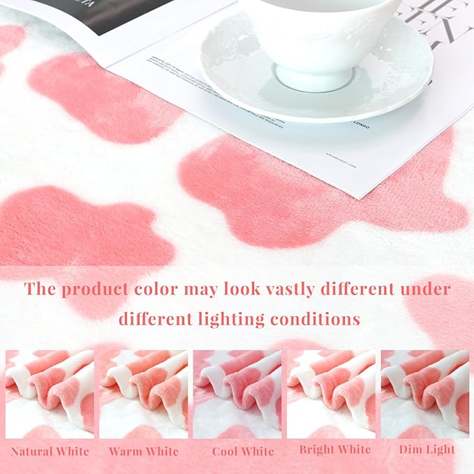 Fleece Queen Size Blanket Pink Soft Lightweight Bed Blanket Large Fuzzy Flannel Decorative for Bedroom All Season Use 90x90 Inches
