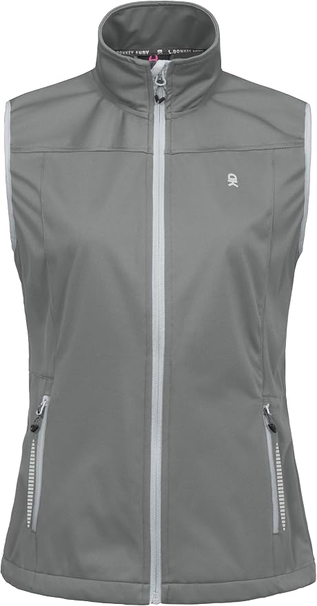 Little Donkey Andy Women's Lightweight Softshell Vest, Windproof Sleeveless Jacket for Running Hiking Travel