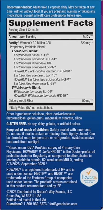 Nature's Way Fortify Women’s Probiotic 30 Billion CFU, 30 ct