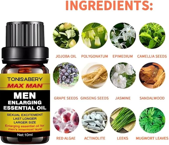 Enlargement Oil for Men's Massage Essential Oil for Male Enhancement
