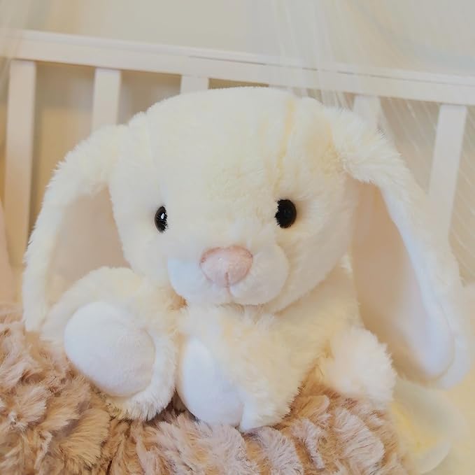9" Easter Bunny Stuffed Animals, Safe Material Soft Washable Stuffed Bunny, Cute Plush Toy Rabbit Easter Decoration Birthday Gift for Boys and Girls, Beige