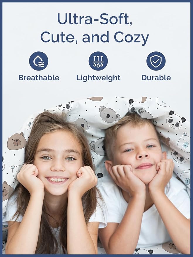 CGK Unlimited Kids Bears Queen 4 Piece Sheet Set - Boys, Girls, Teens, Toddler - Easy Fit Deep Pockets - Ultra Soft, Cooling & Breathable Sheets - Cute, Cozy, Fade and Wrinkle Free - Machine Washable