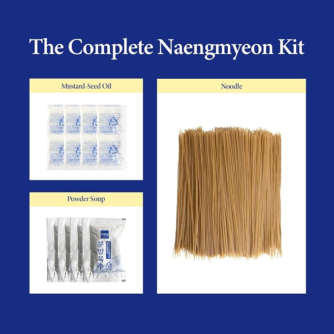 Wang Korean Cold Noodle Pyeongyang Naengmyeon, Slurpable Air Conditioning, 22 Ounce, 4 Servings