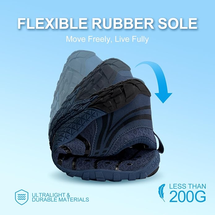 Barefoot Shoes for Women & Men, Grounded Walking Hiking Barefoot Shoes, Wide Toe Box Non-Slip Water Athletic Footwear, Comfortable Vitality Barefoot Footwear, Trail Running Sneakers Unisex