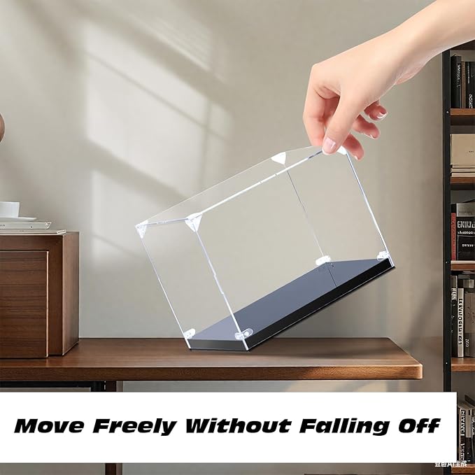 Acrylic Display Case for Collectibles,Clear Acrylic Display Box for 1/24 Scale Model Car,Home Storage Glass Case Action Figures Organizer 12" Lx8 Wx8 H