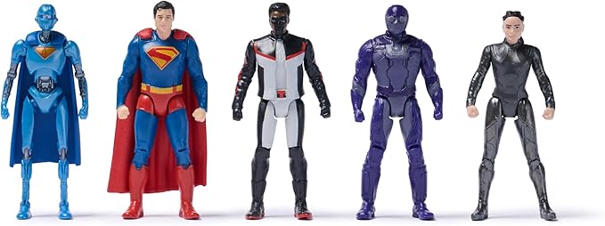 DC Comics, Superman Heroes Vs. Villains 5-Pack, 3-Inch Action Figure, Stylized Superhero Figures with Dynamic Poses and Battle Ready Armor, Kids Toys for Ages 4+