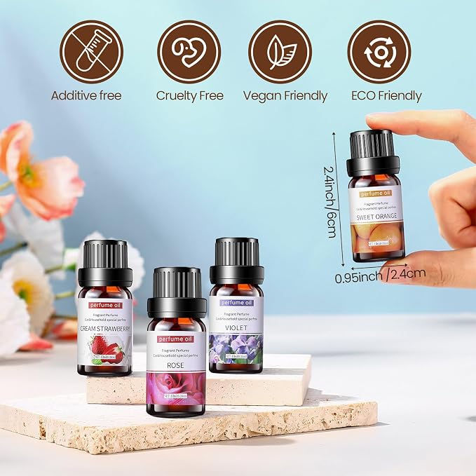 Nuanchu 72 Pcs Essential Oil Set for Humidifiers and Diffusers 10ml Fragrance Aromatherapy Oils Kits Fruity Candle Making Supplies for Soap Making Scents Summer Home Skin Care DIY Massage Laundry