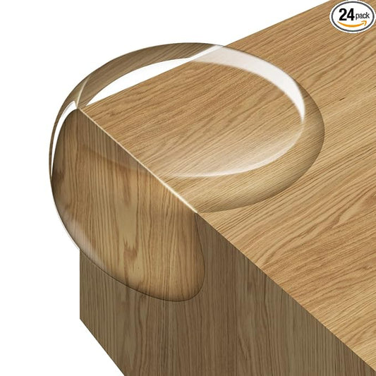 24 Pack Corner Protectors Baby, Clear Corner Guards Furniture Corner & Edge Safety Bumpers Stop Child Head Injuries Sharp Corners Baby Proofing