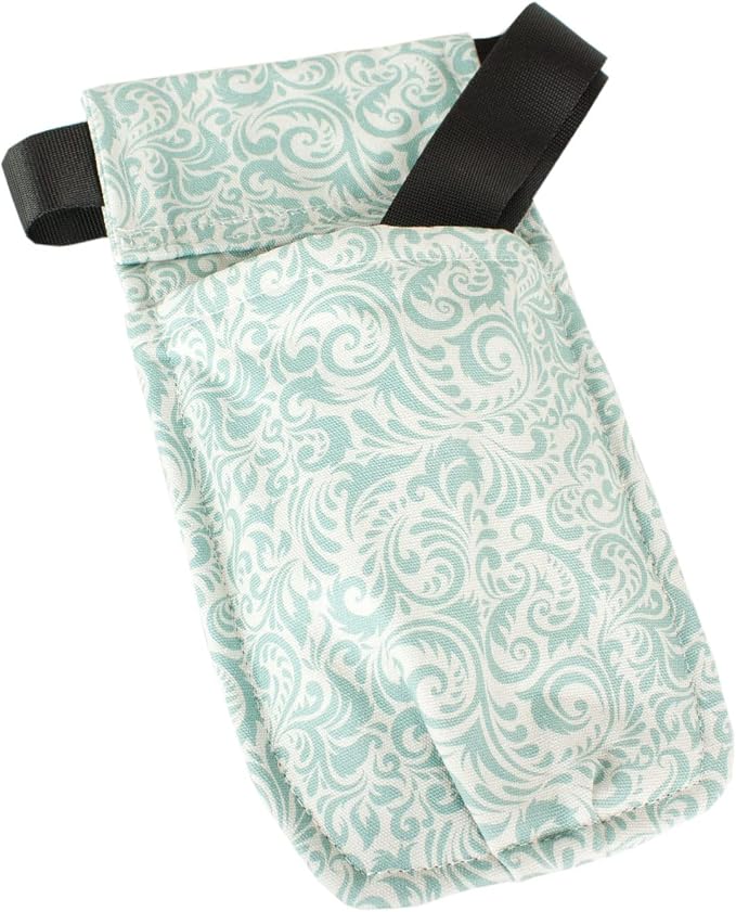 Appease Massage Lotion Bottle Holster - Fun and Stylish Washable Holsters - 100% Cotton Duck Cloth - Removable Belt, Use Ours or Your Own. Our Belt Fits 26-44 Inch Waists - Blue Blossoms