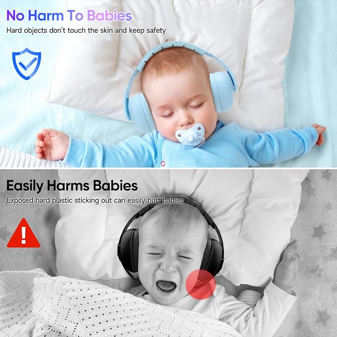 Floriogra Baby Headphones for Noise - [Upgraded Friendly Version] Infant Ear Muffs Noise Protection - Toddler Noise Cancelling Headphones - Baby Ear Protection for 3 Months to 3 Years