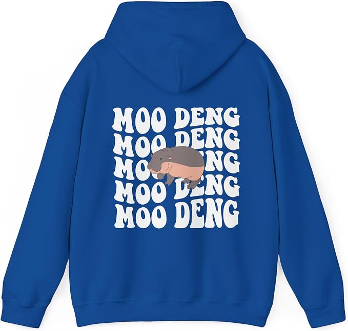 YOUNG GREEN Moo Deng Cute Sweatshirt Moo Deng Bouncy Pig T-Shirt The Cute Baby Hippo Sweatshirt Gift For Womens