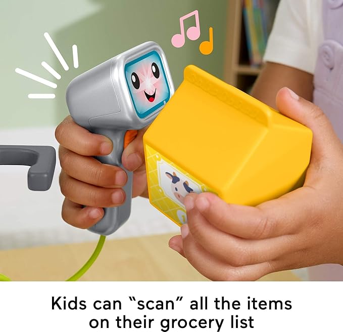 Fisher-Price Toddler Learning Toy Laugh & Learn Count & Shop Cash Register Play Store with 20 Pieces for Pretend Play Kids Ages 2+ Years