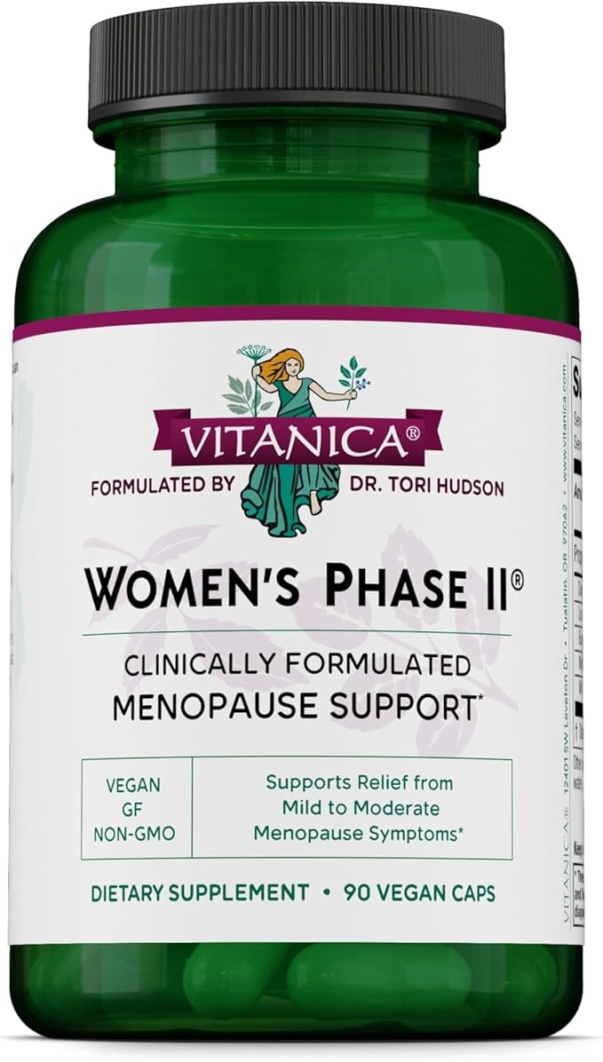 Vitanica Women's Phase II, Menopause Support, Vegan, 90 Capsules