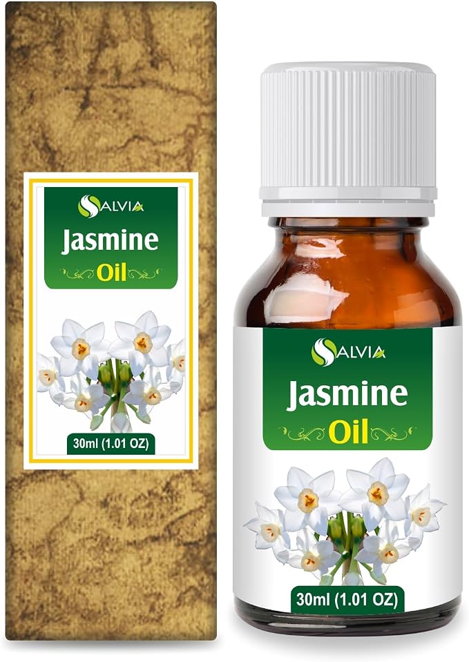 Salvia Jasmine Oil Cosmetic Grade (30 ml / 1.01 fl oz) with Dropper - Floral Botanical Oil for Skincare, Hair Blends & DIY Formulations