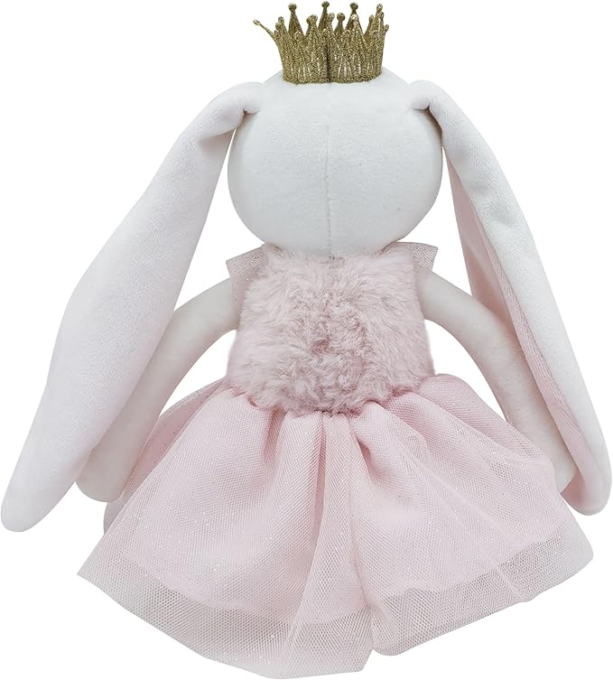 15.7" Easter Bunny Stuffed Animals, Princess Stuffed Bunny, Cute Plush Toy Rabbit Easter Decoration Birthday Gift for Boys and Girls, Pink
