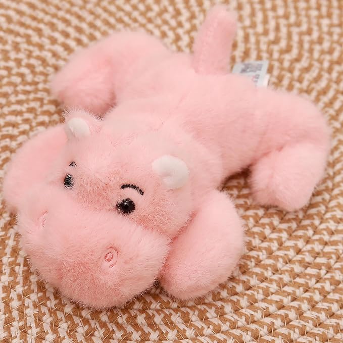 Hippo Stuffed Animal Plush Cute Hippo Plush Toy Ultra Soft Hippo Gifts for Kids Girls Boys 7.8in