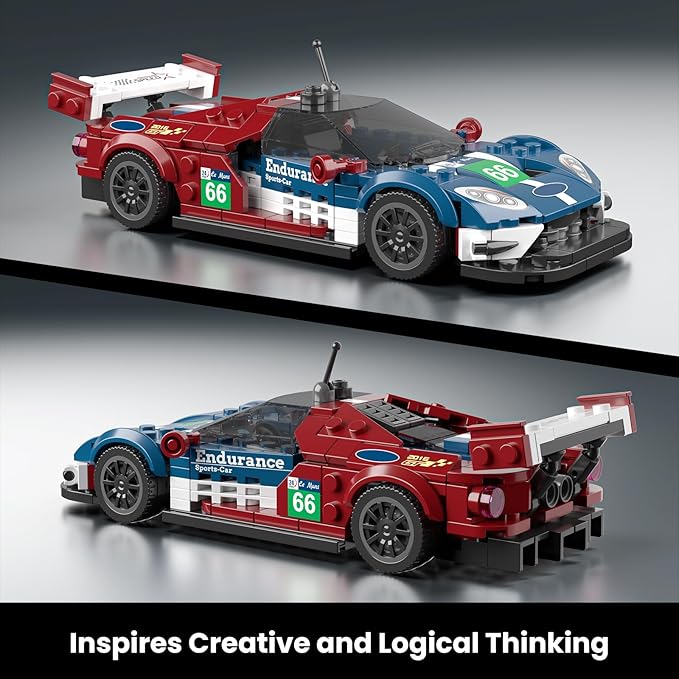 Mould King Vintage Car Building Kits, MOC Racing Car Toys Model, Vehicle Blocks Set Suitable for Boys to Build, House Decoration Gifts for Kids and Adults (320Pcs)