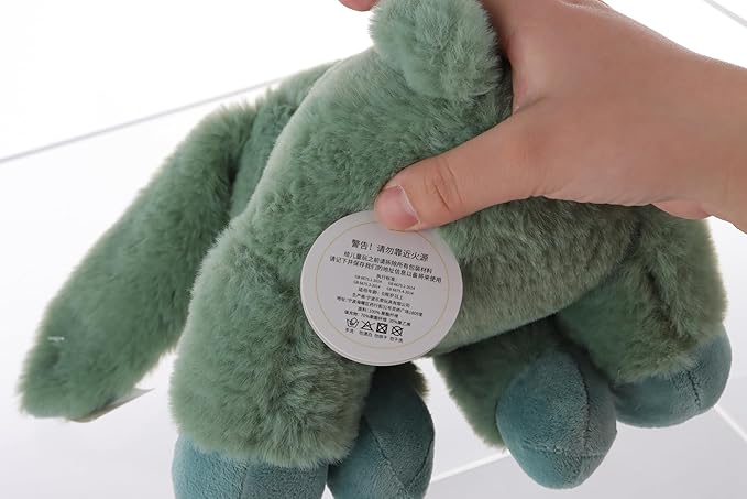 Apricot Lamb Toys Plush Green Bunny Rabbit Stuffed Animal with Fluffy Soft Ears (Green Bunny, 8 Inches)