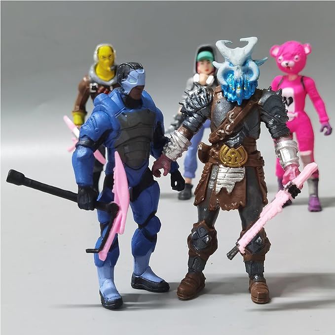8-Piece Video Game Action Figures Set Cake Toppers,with Weapons Toy Figurines Set for Game Fans Gifts Home Decorations