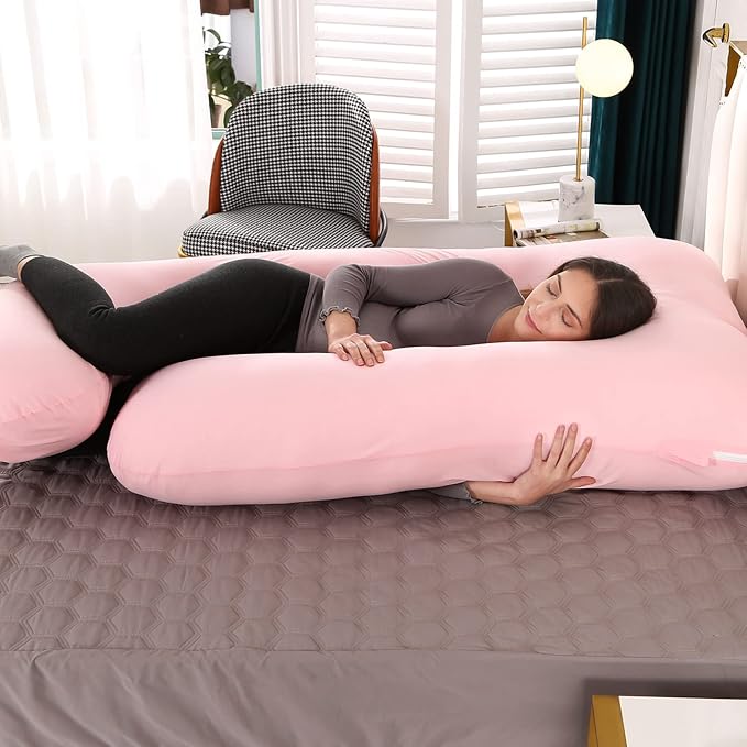 Victostar Pregnancy Pillow,57 inches U Shaped Maternity Pillow with Removable Cover Full Body Pillow Support for Back, HIPS, Legs, Belly