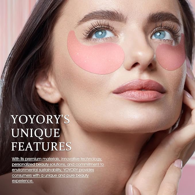 Under Eye Patches Masks - for Fine Lines with Collagen and Hyaluronic Acid, Dark Circles,Eye bags,and Fade Wrinkles, puffiness Smoothing Skin Care Treatment for Women and Men, (60 Pcs) Pink