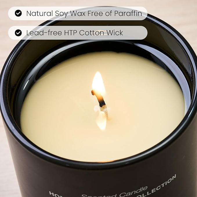M&SENSE Natural Soy Candle| Oud Wood | 8.82 oz, 50H Burn | Spring Scented Candles for Relaxation,Meditation, Home Décor | for Bedroom, Office, Party Medium
