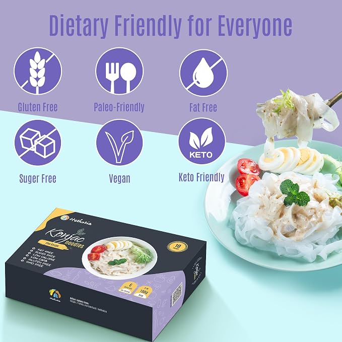 Hethstia Shirataki Noodle, Vegan Pho Konjac Noodle Ready to Eat Plant-Based | Keto Friendly, Gluten Free, Sugar Free, Non Gmo, Low Calorie, Convenient Meal Option, Asian Cuisine Inspired