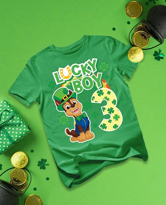 Paw Patrol Chase 3rd Birthday Boy Shirt - Toddler T-Shirt Gift Outfit for Party - Clothes for 3 Year Old Boys