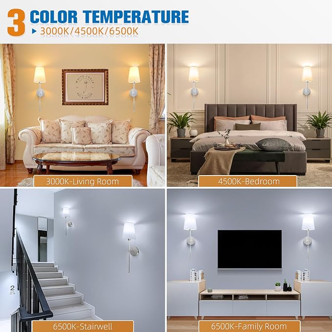 25.4 inch Brushed Nickel Battery Operated Wall Sconce Set of 2,Rechargeable Wall Lights with Dimmable Detachable Bulbs and Remote,9 Colors Wireless Sconces for Bedroom Living Room Hallway