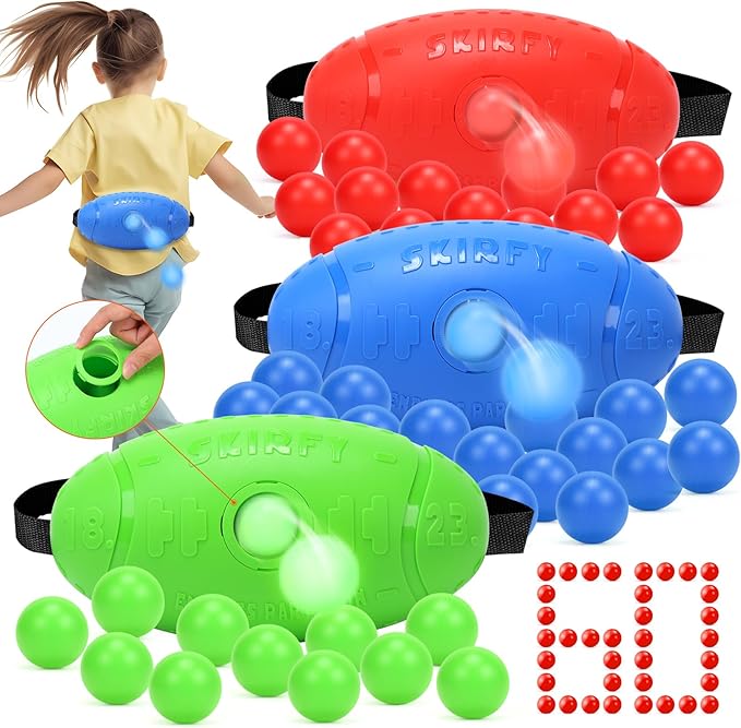 Skirfy Shaking Swing Balls Party Game,3 Pack Floor Game Party Favor Carnival Birthday Game for Kids Adult with 60 Balls, Outdoor Indoor Toys for Boys Girls, Halloween Party Games Kids Toys