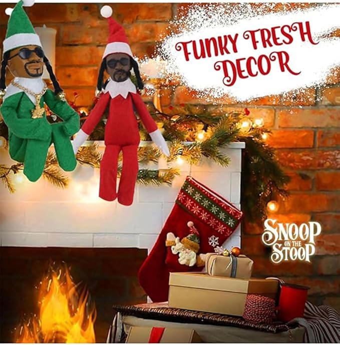 Christmas Elf Doll Ornaments, Handmade ElfDoll Decoration, Hip Hop Doll Christmas Ornaments Plush Doll Toy forChristmas Party Holiday Home Garden Decor(Green)