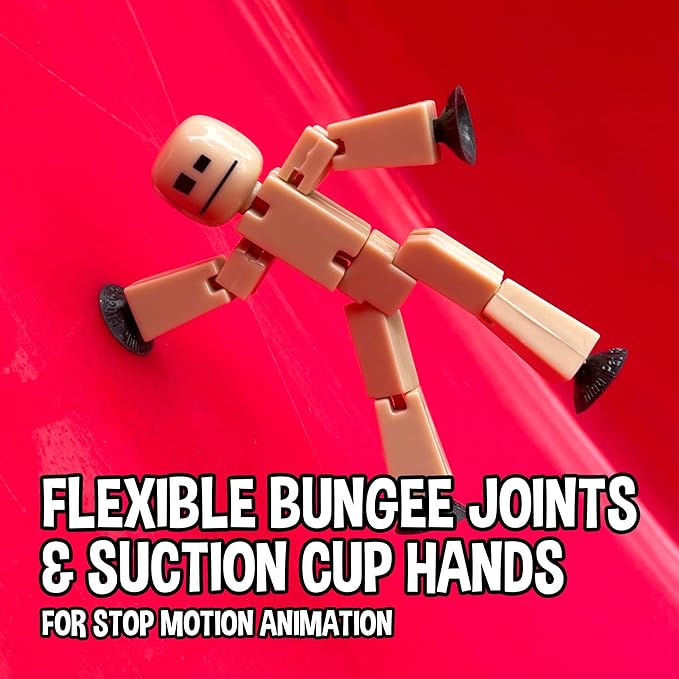 Zing StikBot Single Pack - Includes 1 StikBot - Collectible Action Figures and Accessories, Stop Motion Animation, Ages 4 and Up (Sand)