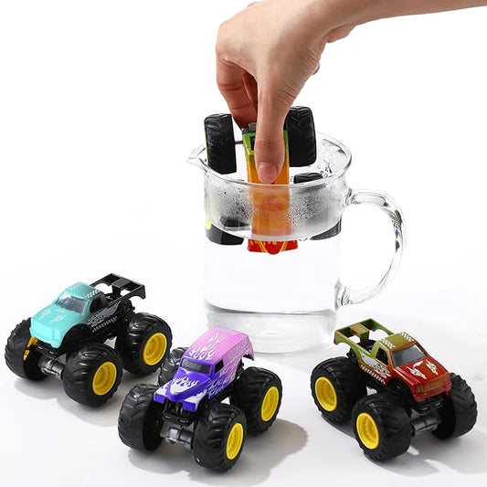 4 Pcs Color Changing Car Bath Toys 1: 43 Kids Truck Mold Water Table Toys Toddlers Baby Bathtub Shifters Vehicles Truck for Child Valentine's Day Change Pool Gift Party Prizes Favors