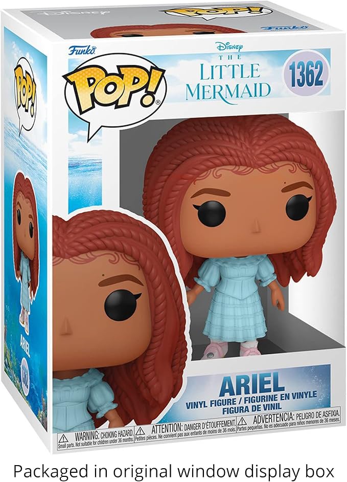Live Action Little Mermaid Funko Pop with Protector Bundle - Includes Disney: Live Action Little Mermiad: Ariel #1362 Vinyl Figure with Blue Salamander Emporium Plastic Protector Case, (BSE-LAA-0523)