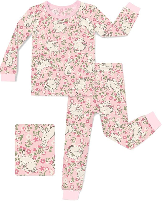 Bamboo Viscose Toddler Girls Kids Pajamas Unicorn Mermaid Pjs Long Sleeve Snug fit 12M-8Y 2pcs Soft Jammies